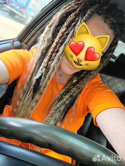 Микс дреды-косички-кудри (афроплетение)