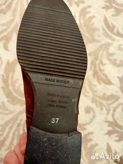 Ботинки женские 37 размер натуральная замша