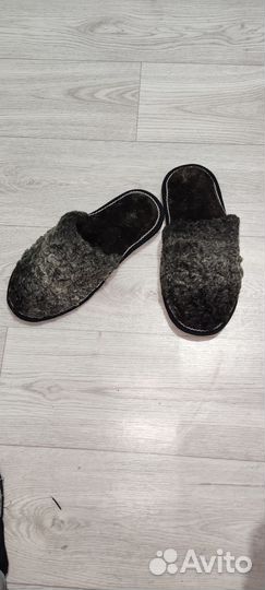 Тапочки из каракуля