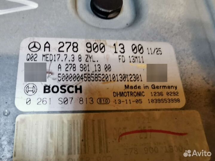 Блок управления двс М157 M278 Мерседес А2789001300