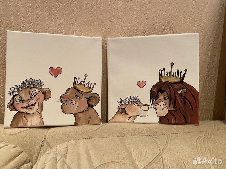 Интерьерные картины на холсте Король лев