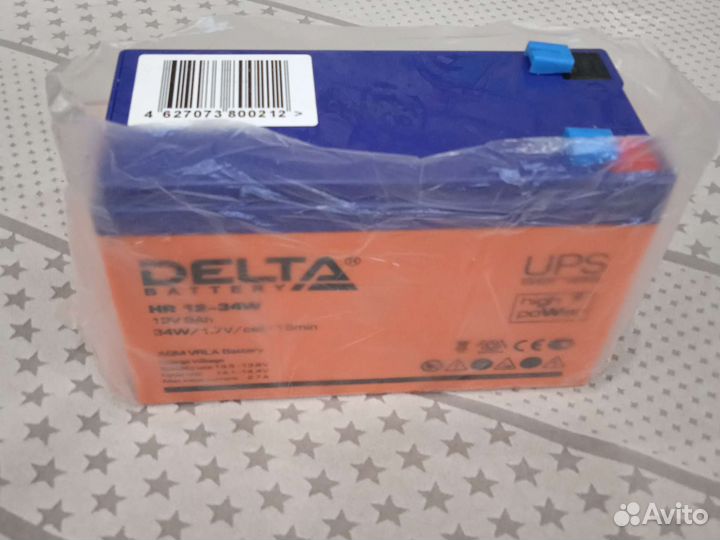 Аккумулятор UPS 12В 9А.ч Delta HR 12-34 W