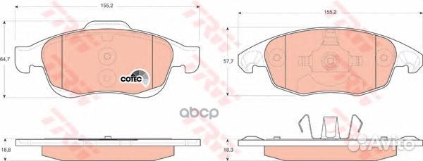Колодки тормозные дисковые передн citroen: C4 G