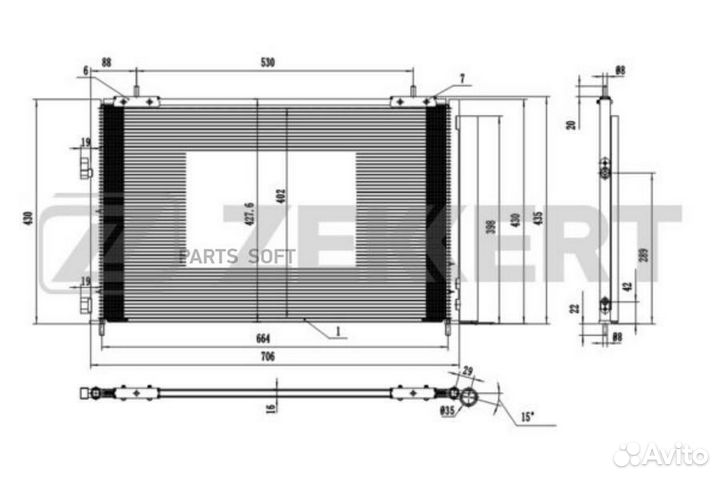 Радиатор кондиционера Toyota Rav 4 (A40) 12