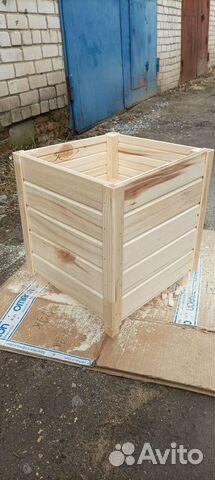 Деревянный ящик для цветов, кашпо, уличный вазон