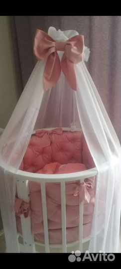Бортики в кроватку для девочки