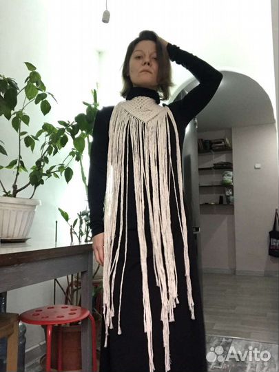 Бохо ворот с длинной бахромой