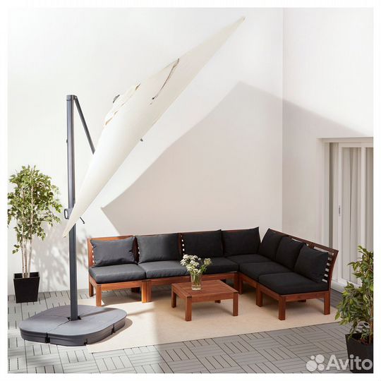 Садовый подвесной зонт IKEA seglaro/ svarto