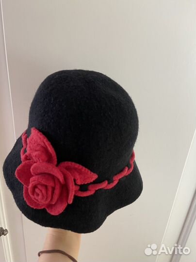 Шляпка из натуральной шерсти (весна, осень)