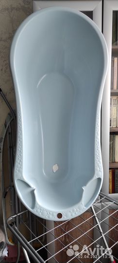 Детская ванна со сливом и с гамачком для купания