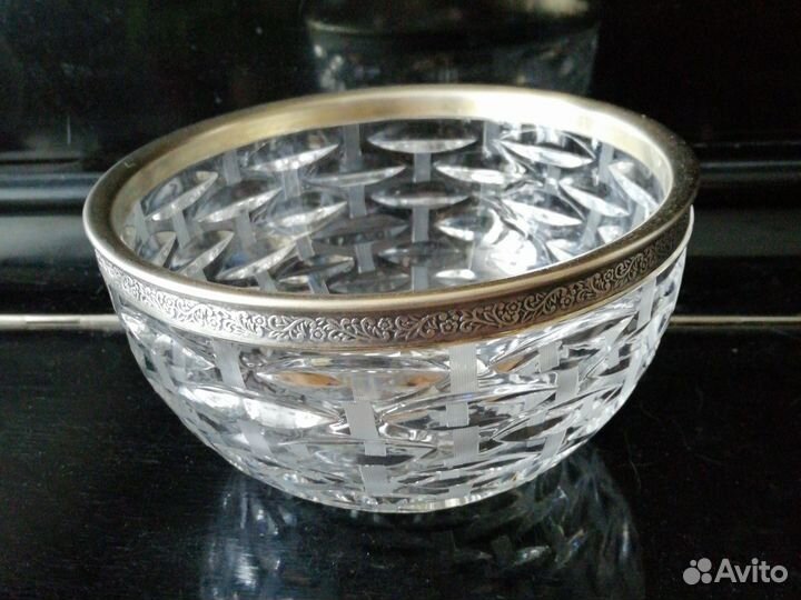 Ваза хрустальная СССР с ободком