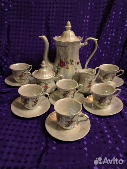 Сервиз кофейный фарфоровый на 6 персон