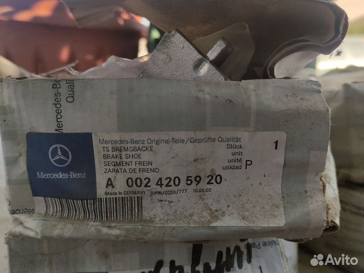 Тормозные колодки mercedes sprinter