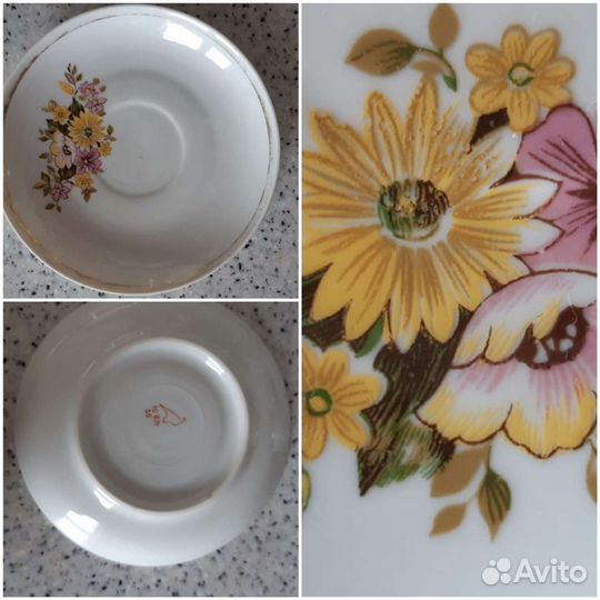 Чашка блюдце селедочница дфз и Дулево СССР