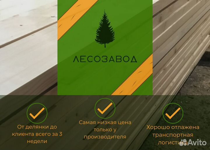 Брус сухой 100*200