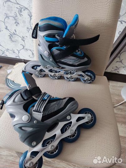 Роликовые коньки раздвижные 27-30 р. + защита