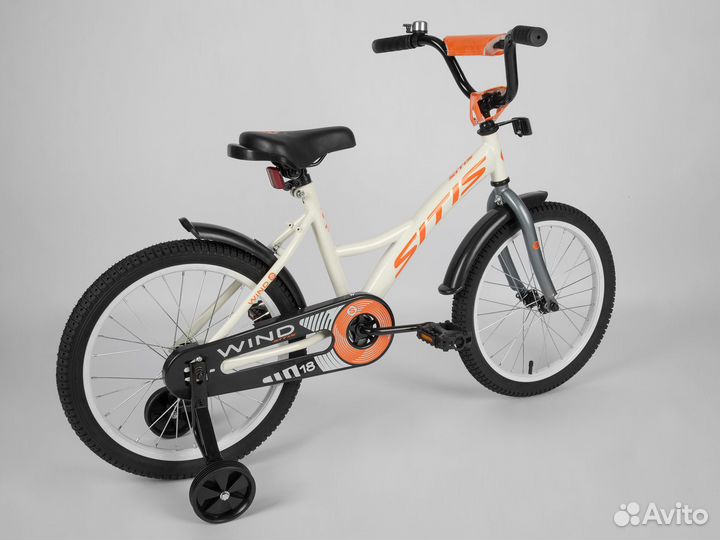 Велосипед sitis wind 18 (2023) White-Orange Kra55