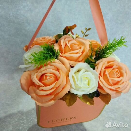 Букет из мыльных роз