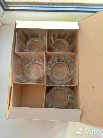 Набор из 5 хрустальных фужеров для виски