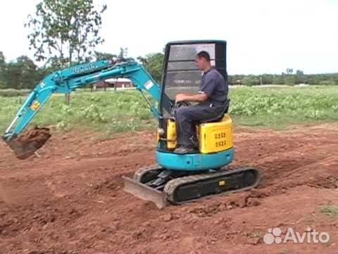 Миниэкскаватор. Услуги мини экскаватора. Аренда