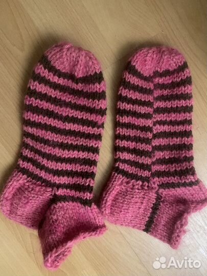 Носки ручной вязки шерстяные