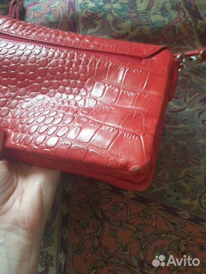 Сумка клатч натуральная кожа