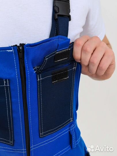 Полукомбинезон рабочий темп синий