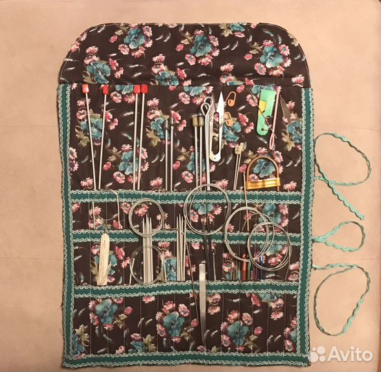 Органайзер, вязание, 57 шт. спиц, крючков