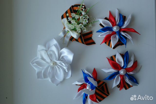 Брошь георгиевская лента