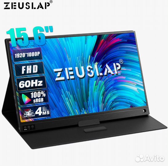 Портативный монитор Zeuslap P15A 60 Гц 15.6 дюйма