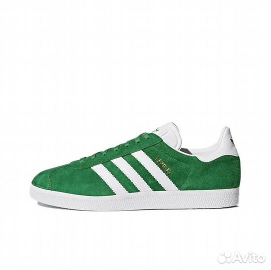 Adidas Gazelle Green White Metallic Gold