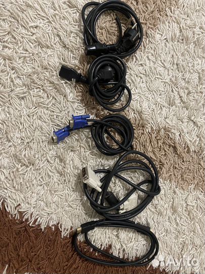Кабель hdmi, vga, dvi-d, питания для компьютера