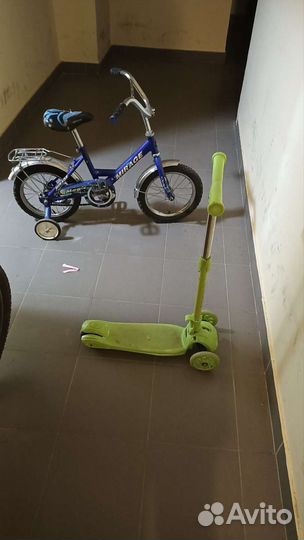 Велосипед и самокат