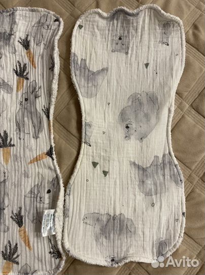 Салфетки для новорожденных, слюнявчики