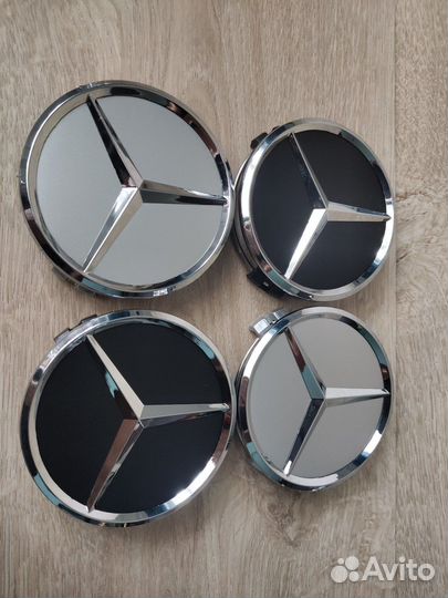 Колпачки заглушки на диски Mercedes 75мм