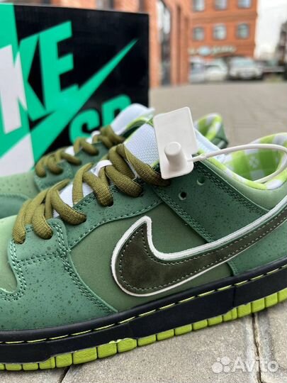 Кроссовки nike sb dunk low green lobster