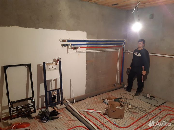 Отопление, теплый пол, водопровод, сантехника