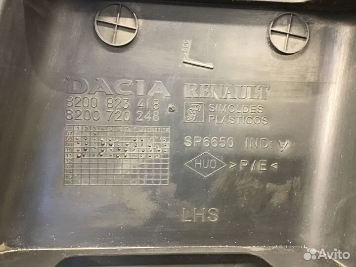 Обшивка средней стойки левая Renault Sandero 2009