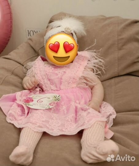 Платье боди для девочки 74 80