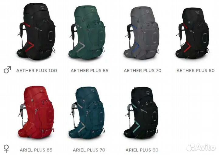 Туристические рюкзаки Osprey