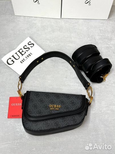 Сумка guess dream седло с узорами