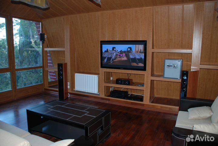 Домашние кинотеатры, проекторы, экраны, акустика:п