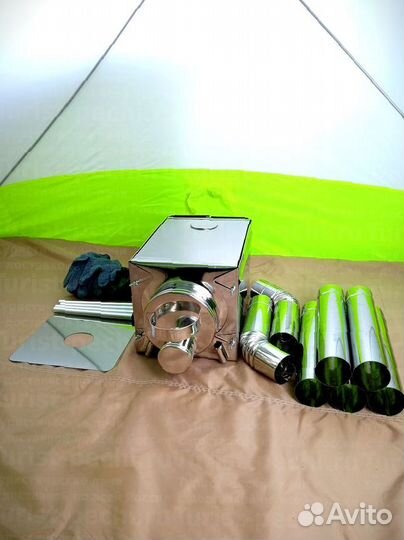 Печь туристическая Малая на 15 л. c 3Д экранами