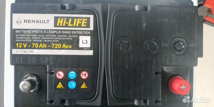 Аккумулятор 70Ah Renault 720A оригинал