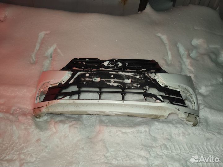 Бампер передний лада гранта кросс fl