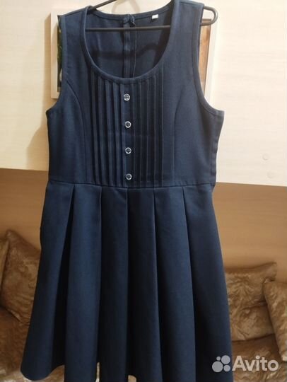 Школьный сарафан синий (Аврора) р. 34, рост 134