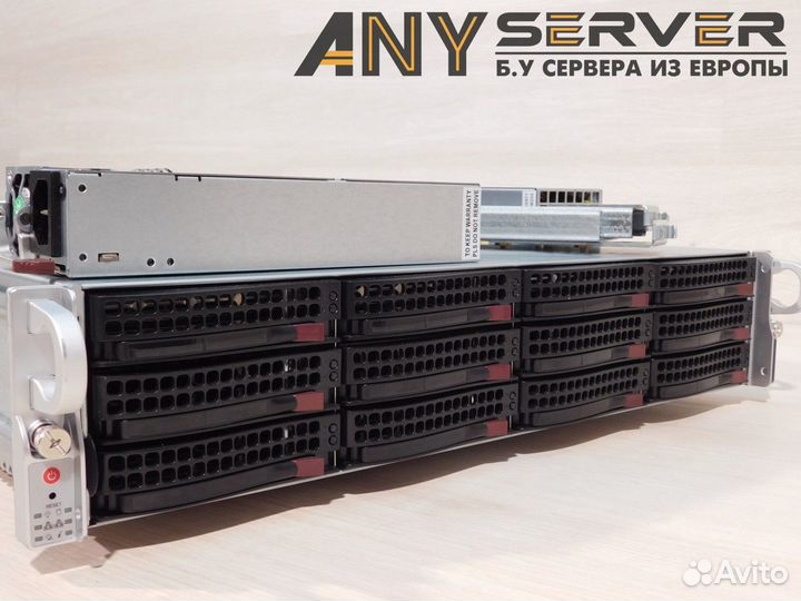 Сервер Supermicro 6028U 2x E5-2699Av4 192Gb 12LFF