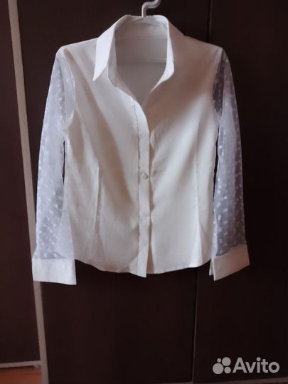 Блузка детская белая, новая, р.38