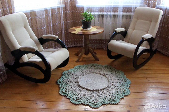 Вязанный ковёр ручной работы