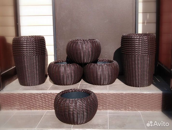 Кашпо из ротанга на заказ